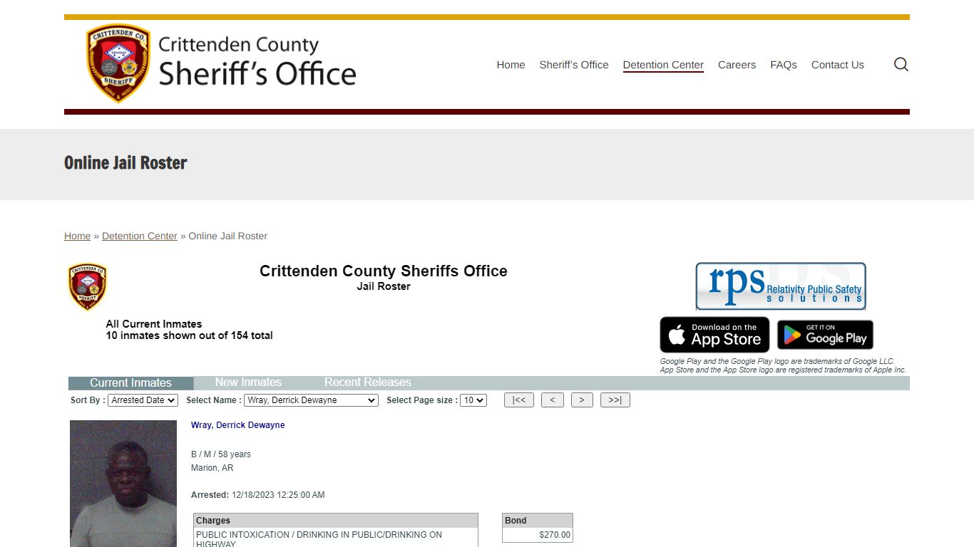 Online Jail Roster - Crittenden County Sheriff’s Department